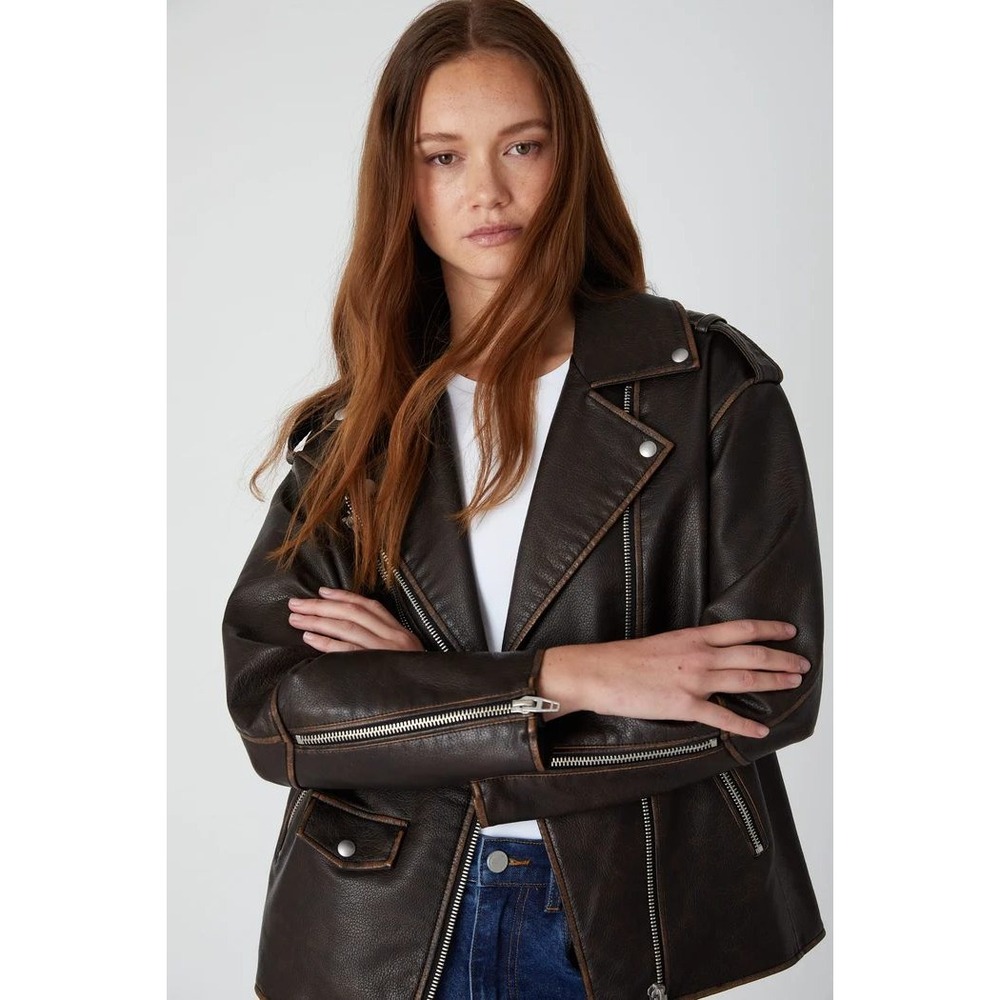 BLANKNYC Still Mine Vegan Leather Moto Jacket